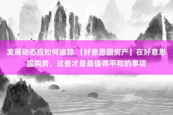 发展动态应如何追踪 【好意思国房产】在好意思国购房，这些才是最值得平和的事项