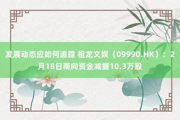 发展动态应如何追踪 祖龙文娱（09990.HK）：2月18日南向资金减握10.3万股