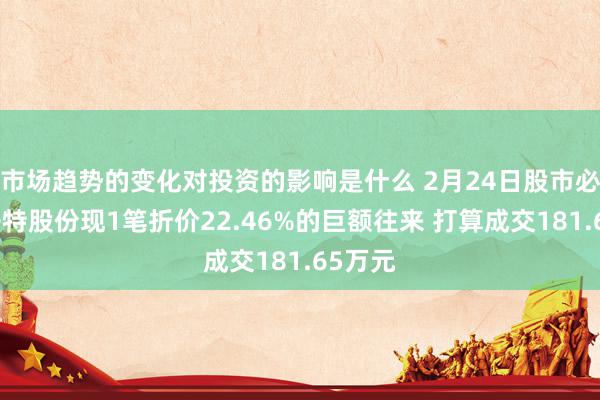 市场趋势的变化对投资的影响是什么 2月24日股市必读：开特股份现1笔折价22.46%的巨额往来 打算成交181.65万元